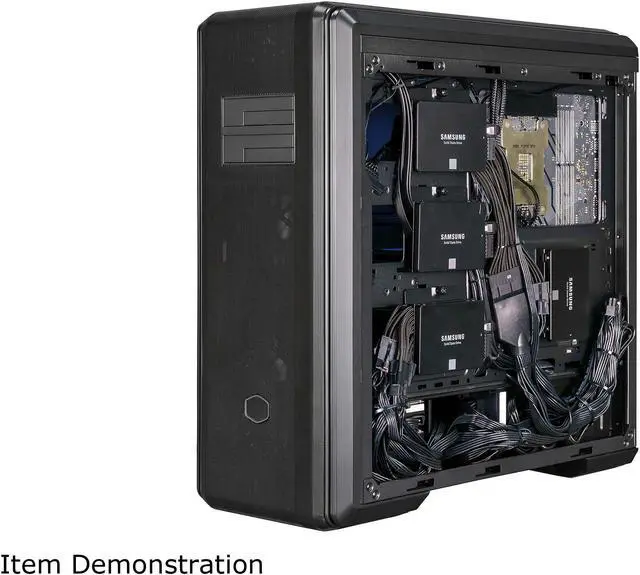 Alt view image 9 of 18 - Cooler Master MasterBox NR600P E-ATX Mid-Tower with Dual Hot Swap Bays, SSI-EEB Compatible, SD Card Reader, Fine Mesh Front Panel and Adaptive Storage Support