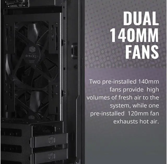 Alt view image 15 of 18 - Cooler Master MasterBox NR600P E-ATX Mid-Tower with Dual Hot Swap Bays, SSI-EEB Compatible, SD Card Reader, Fine Mesh Front Panel and Adaptive Storage Support