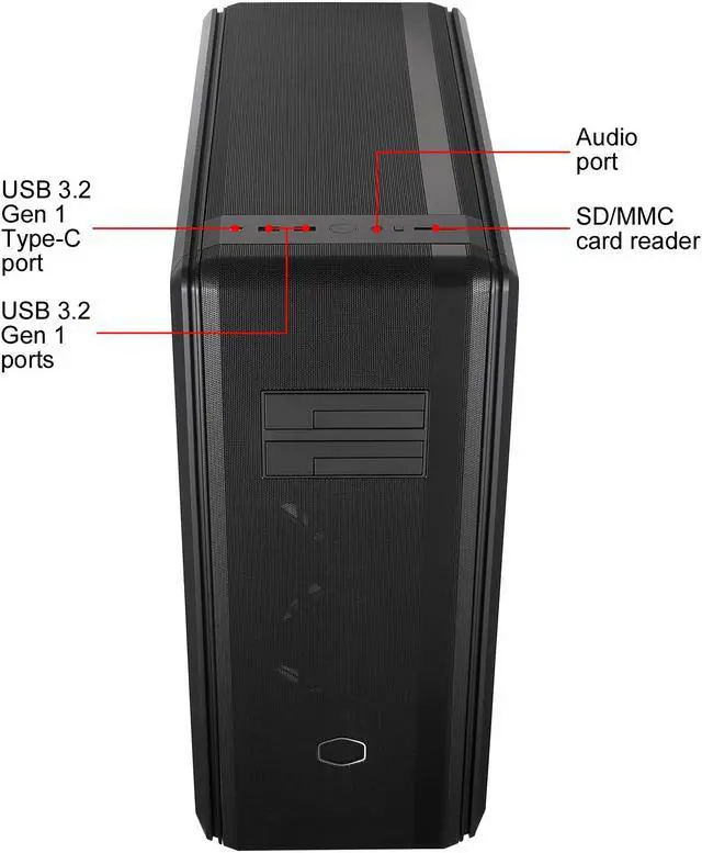 Alt view image 7 of 18 - Cooler Master MasterBox NR600P E-ATX Mid-Tower with Dual Hot Swap Bays, SSI-EEB Compatible, SD Card Reader, Fine Mesh Front Panel and Adaptive Storage Support