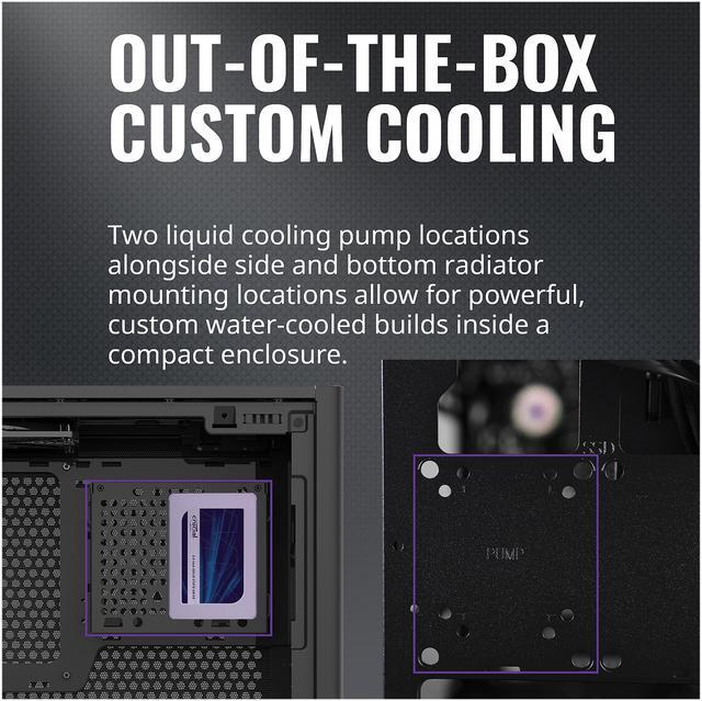 Alt view image 17 of 19 - Cooler Master NR200 SFF Small Form Factor Mini-ITX Case with Vented Panel, Triple-slot GPU, Tool-Free and 360 Degree Accessibility