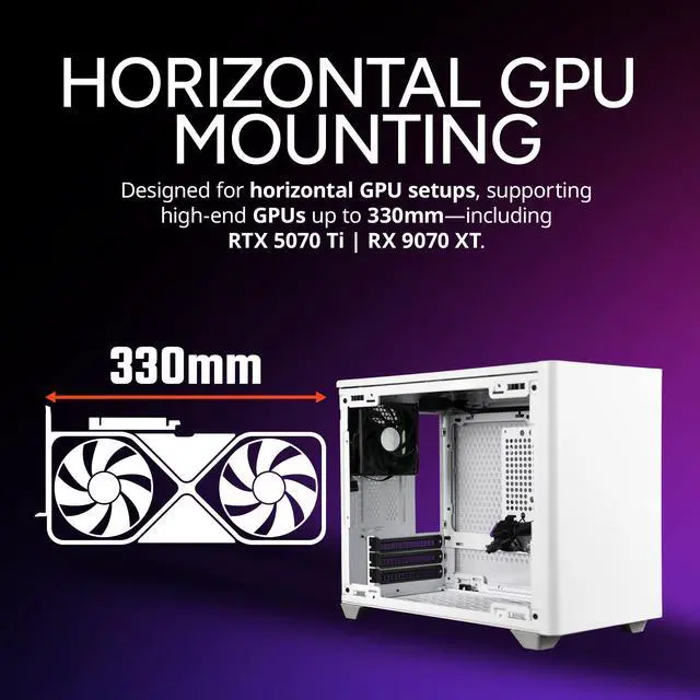 Alt view image 7 of 15 - Cooler Master Cooler Master NR200 White SFF Small Form Factor Mini-ITX Case with Vented Panel, Triple-slot GPU, Tool-Free and 360 Degree Accessibility