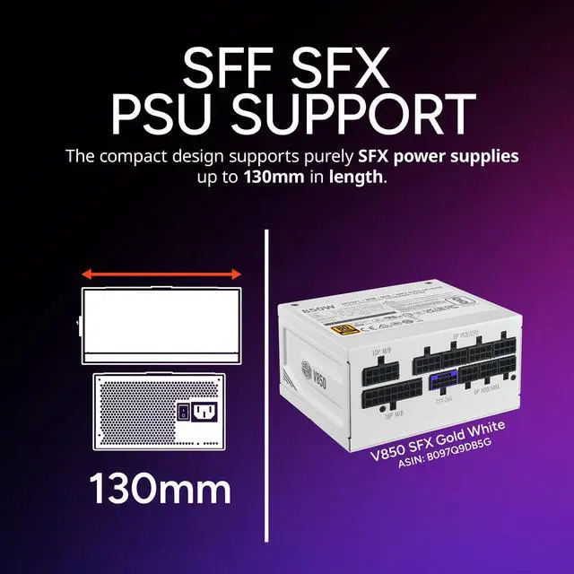 Alt view image 8 of 15 - Cooler Master Cooler Master NR200 White SFF Small Form Factor Mini-ITX Case with Vented Panel, Triple-slot GPU, Tool-Free and 360 Degree Accessibility