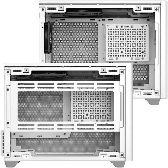 Alt view image 4 of 15 - Cooler Master Cooler Master NR200 White SFF Small Form Factor Mini-ITX Case with Vented Panel, Triple-slot GPU, Tool-Free and 360 Degree Accessibility