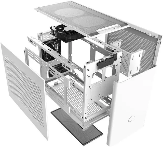 Alt view image 15 of 15 - Cooler Master Cooler Master NR200 White SFF Small Form Factor Mini-ITX Case with Vented Panel, Triple-slot GPU, Tool-Free and 360 Degree Accessibility