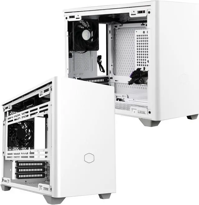 Alt view image 10 of 19 - Cooler Master Cooler Master NR200 White SFF Small Form Factor Mini-ITX Case with Vented Panel, Triple-slot GPU, Tool-Free and 360 Degree Accessibility