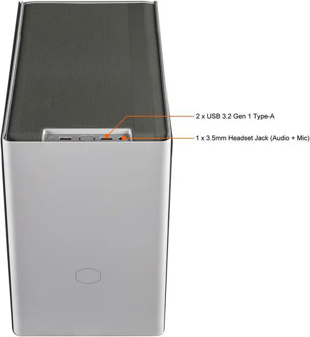Alt view image 4 of 19 - Cooler Master Cooler Master NR200 White SFF Small Form Factor Mini-ITX Case with Vented Panel, Triple-slot GPU, Tool-Free and 360 Degree Accessibility