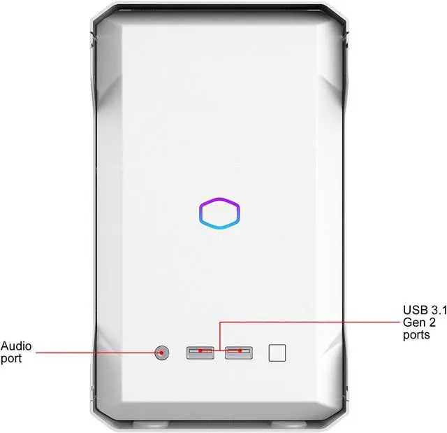Alt view image 4 of 12 - Cooler Master MasterCase NC100 White SFF Small Form Factor 7.9 Liter Case with V650 Gold SFX PSU, GPUs 2.5 slots up to 320mm, for Intel NUC 9 Extreme Element