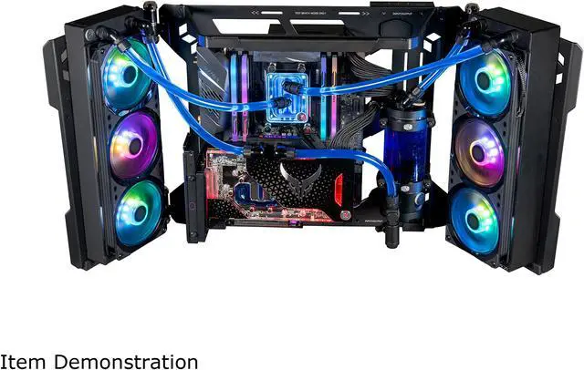 Alt view image 8 of 16 - Cooler Master MasterFrame 700 Custom Test Bench / Open-Air ATX PC Case, Panoramic Tempered Glass, Premium Variable Friction Hinges, Built-In VESA Mount