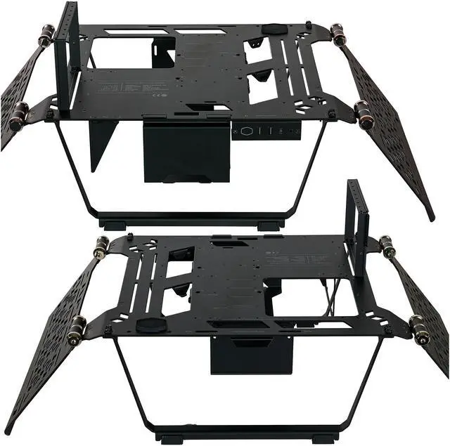 Alt view image 5 of 16 - Cooler Master MasterFrame 700 Custom Test Bench / Open-Air ATX PC Case, Panoramic Tempered Glass, Premium Variable Friction Hinges, Built-In VESA Mount
