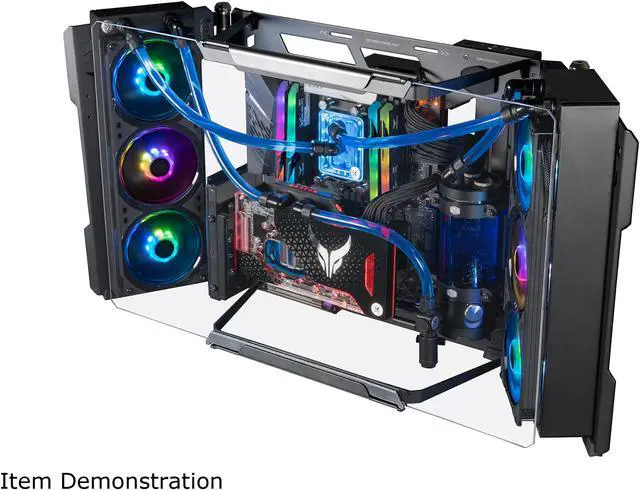 Alt view image 9 of 16 - Cooler Master MasterFrame 700 Custom Test Bench / Open-Air ATX PC Case, Panoramic Tempered Glass, Premium Variable Friction Hinges, Built-In VESA Mount