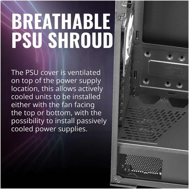 Alt view image 19 of 19 - Cooler Master MasterBox 540 ARGB ATX Gaming Mid-Tower ARGB Ether Front Panel, Removable Top Panel, Tempered Glass, Front DarkMirror Panel with Mesh Side Intakes