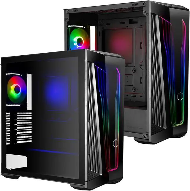 Alt view image 10 of 19 - Cooler Master MasterBox 540 ARGB ATX Gaming Mid-Tower ARGB Ether Front Panel, Removable Top Panel, Tempered Glass, Front DarkMirror Panel with Mesh Side Intakes