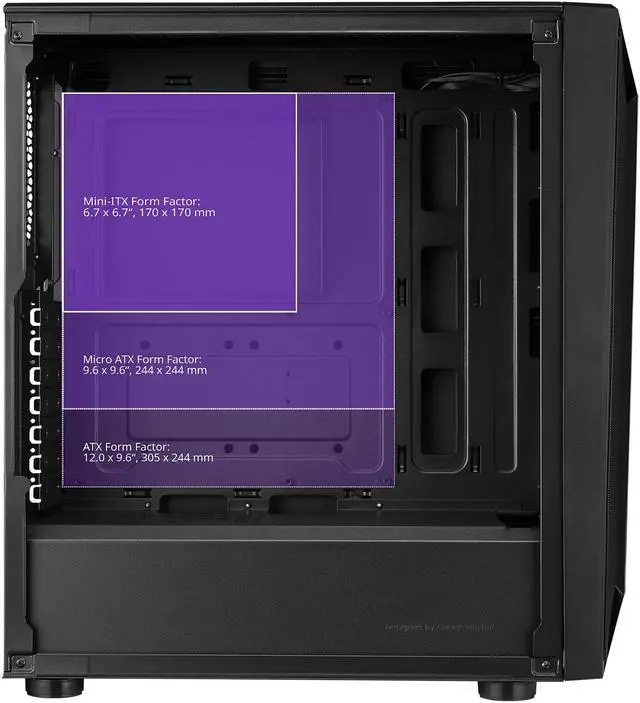 Alt view image 11 of 19 - Cooler Master CMP 510 ATX Mid-Tower with Mesh Intakes, ARGB Edge Strip, Tempered Glass Side Panel, Triple 120mm ARGB Lighting Fans