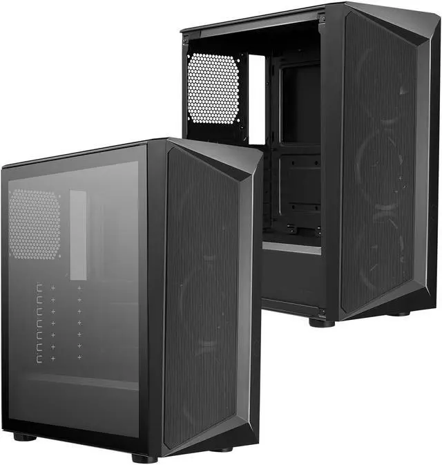 Alt view image 13 of 19 - Cooler Master CMP 510 ATX Mid-Tower with Mesh Intakes, ARGB Edge Strip, Tempered Glass Side Panel, Triple 120mm ARGB Lighting Fans