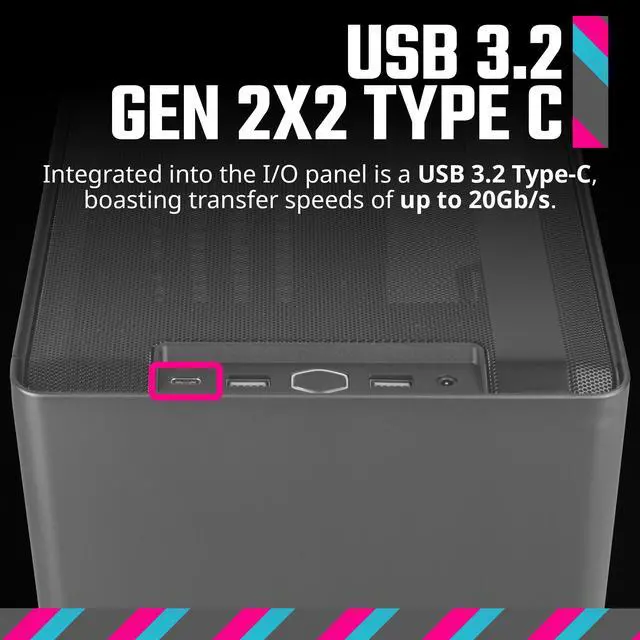 Alt view image 16 of 16 - Cooler Master NR200P MAX V2 Small Form Factor with Custom 280mm AIO, 850W SFX Gold PSU, Premium PCIe Gen4 Riser, Tempered Glass or Vented Panel Option