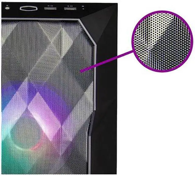 Alt view image 6 of 9 - Cooler Master TD300 Mesh TD300-KGNN-S00 Black Steel / Mesh / Plastic / Tempered Glass Micro ATX Tower Computer Case