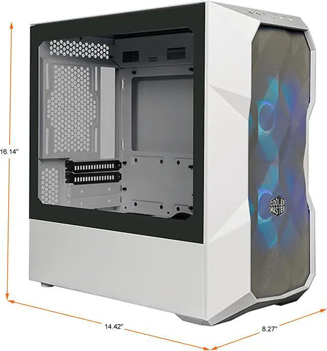 Alt view image 2 of 5 - Cooler Master TD300 Mesh TD300-WGNN-S00 White Steel / Mesh / Plastic / Tempered Glass Micro ATX Tower Computer Case