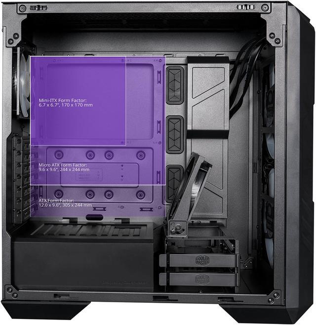 Alt view image 4 of 16 - Cooler Master HAF 500 H500-KGNN-S00 Black Steel / Plastic / Tempered Glass ATX Mid Tower Computer Case