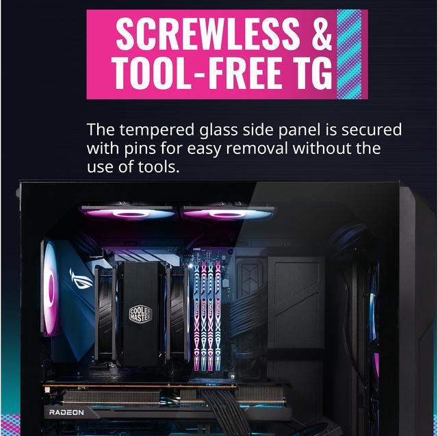 Alt view image 15 of 16 - Cooler Master HAF 500 H500-KGNN-S00 Black Steel / Plastic / Tempered Glass ATX Mid Tower Computer Case