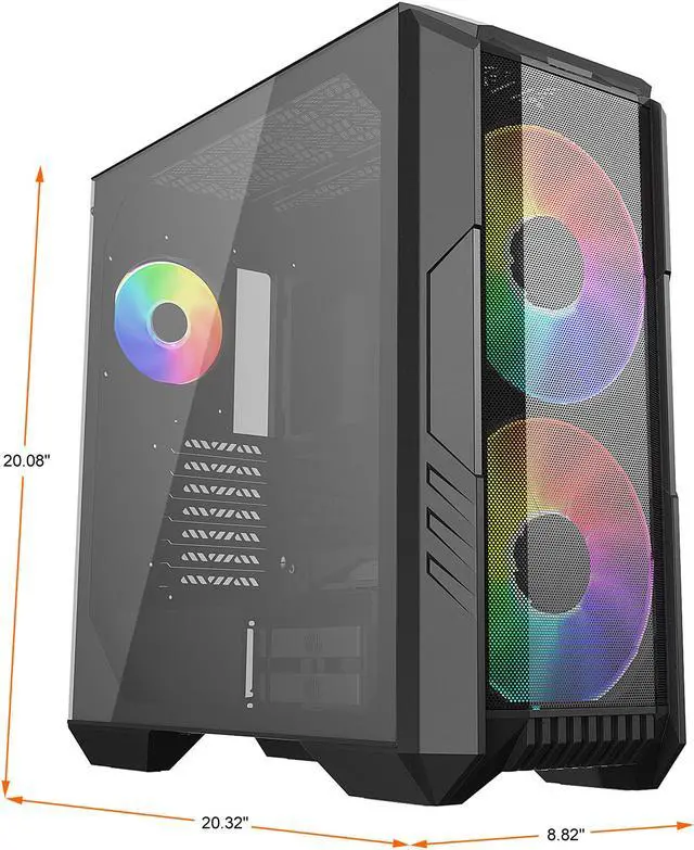 Alt view image 2 of 16 - Cooler Master HAF 500 H500-KGNN-S00 Black Steel / Plastic / Tempered Glass ATX Mid Tower Computer Case