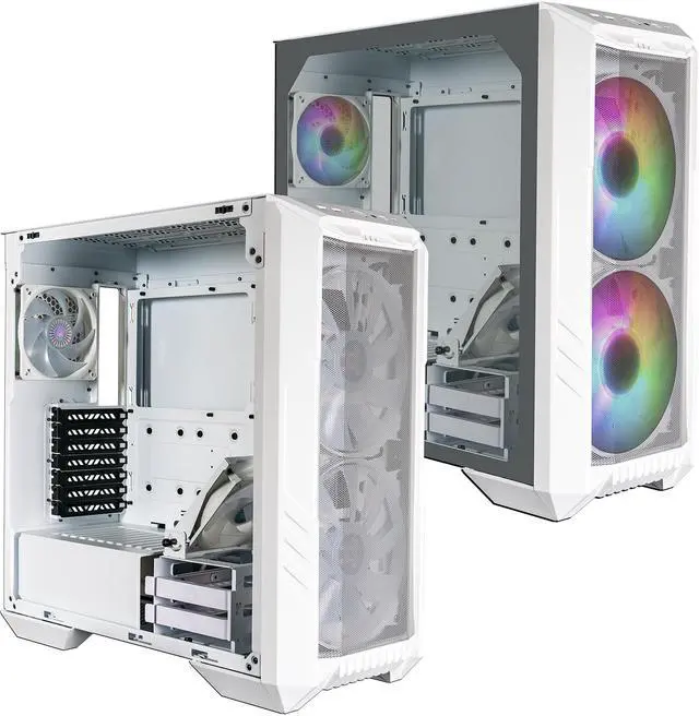 Alt view image 6 of 16 - Cooler Master HAF 500 H500-WGNN-S00 White Steel / Plastic / Tempered Glass ATX Mid Tower Computer Case