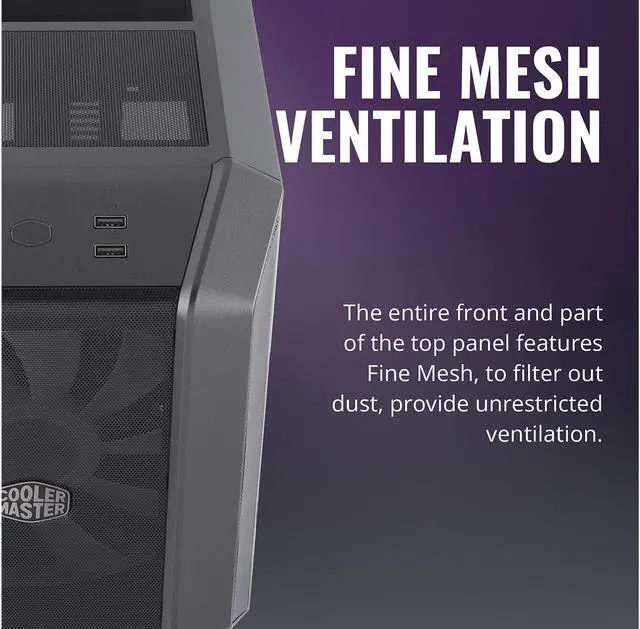 Alt view image 15 of 18 - Cooler Master MasterCase H100 ARGB - Mini-ITX PC Case with High-Volume Airflow, Compact Fine Mesh Chassis, Flexible Hardware Capacity