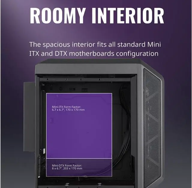 Alt view image 16 of 18 - Cooler Master MasterCase H100 ARGB - Mini-ITX PC Case with High-Volume Airflow, Compact Fine Mesh Chassis, Flexible Hardware Capacity