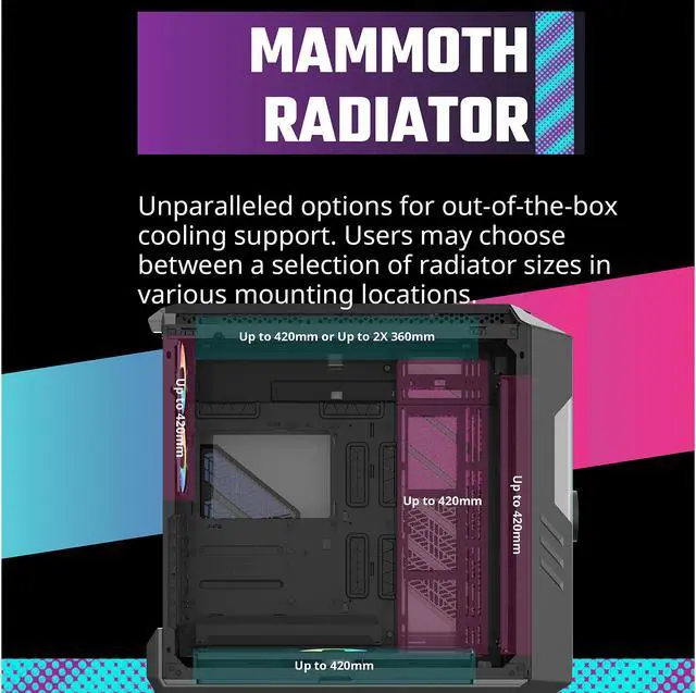Alt view image 12 of 17 - Cooler Master HAF700 EVO H700E-IGNN-S00 Titanium Grey SGCC Steel / Mesh / ABS Plastic / Tempered Glass ATX Full Tower Computer Case