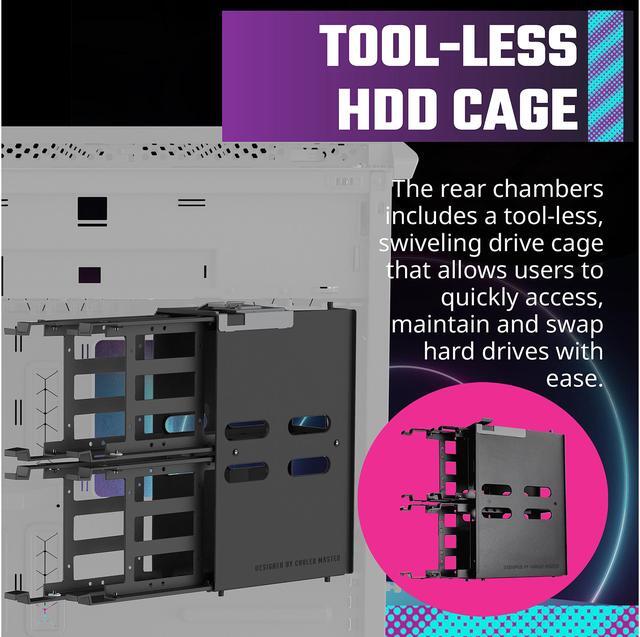 Alt view image 15 of 17 - Cooler Master HAF700 EVO H700E-IGNN-S00 Titanium Grey SGCC Steel / Mesh / ABS Plastic / Tempered Glass ATX Full Tower Computer Case