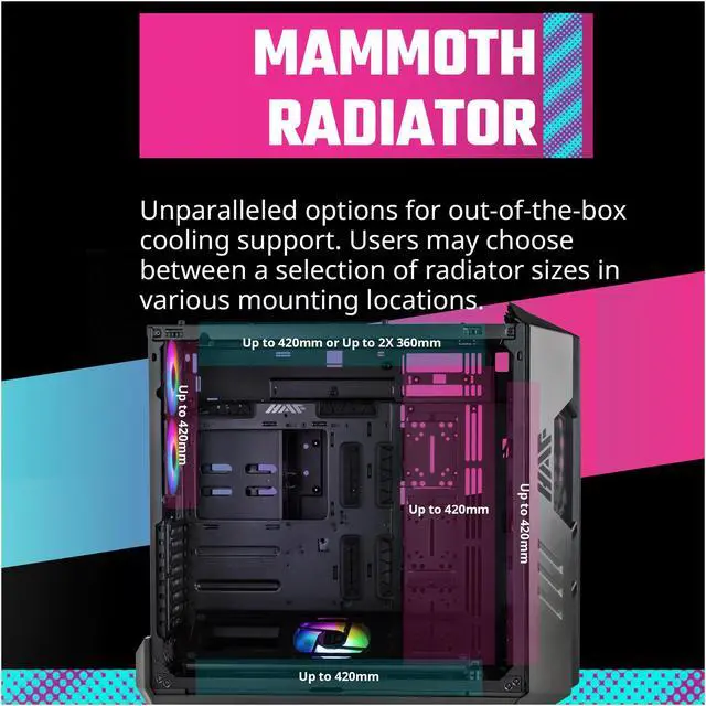 Alt view image 3 of 20 - Cooler Master HAF700 H700-IGNN-S00 Titanium Grey SGCC Steel / Mesh / ABS Plastic / Tempered Glass ATX Full Tower Computer Case