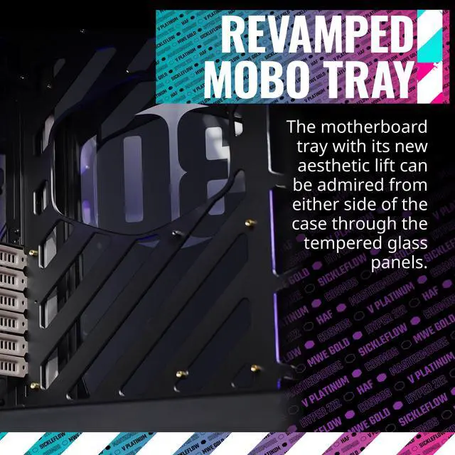 Alt view image 3 of 13 - Cooler Master Cosmos Infinity 30th Anniversary C700M E-ATX Full-Tower Curved Tempered Glass Panel, Riser Cable PCIe 4.0, Diverse Liquid Cooling, Type-C, Customizable ARGB (MCC-C700M-KHNN-S30)
