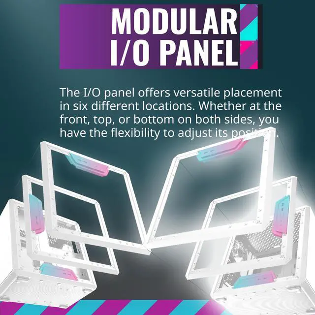 Alt view image 3 of 12 - Cooler Master MasterBox Q300L White Micro-ATX Tower, Magnetic Design Dust Filter, Transparent Acrylic Side Panel, Adjustable I/O & Fully Ventilated Airflow (MCB-Q300L-WANN-S00)