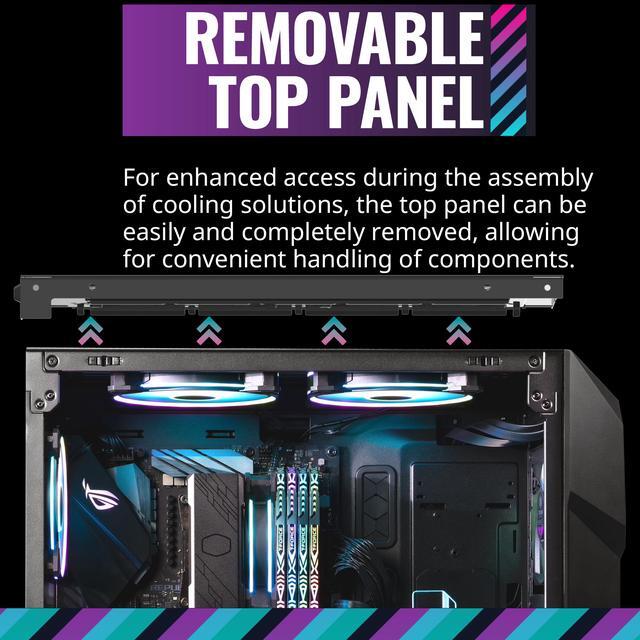 Alt view image 6 of 16 - Cooler Master TD500 Mesh V2 Black Gaming Airflow ATX Mid-Tower Case, Polygonal Mesh Panel, Crystalline Tempered Glass, 3x 120mm ARGB Fans, USB 3.2 Gen 2 Type C, 360 Radiator (TD500V2-KGNN-S00)