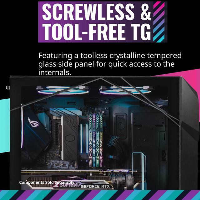 Alt view image 10 of 16 - Cooler Master TD500 Mesh V2 Black Gaming Airflow ATX Mid-Tower Case, Polygonal Mesh Panel, Crystalline Tempered Glass, 3x 120mm ARGB Fans, USB 3.2 Gen 2 Type C, 360 Radiator (TD500V2-KGNN-S00)