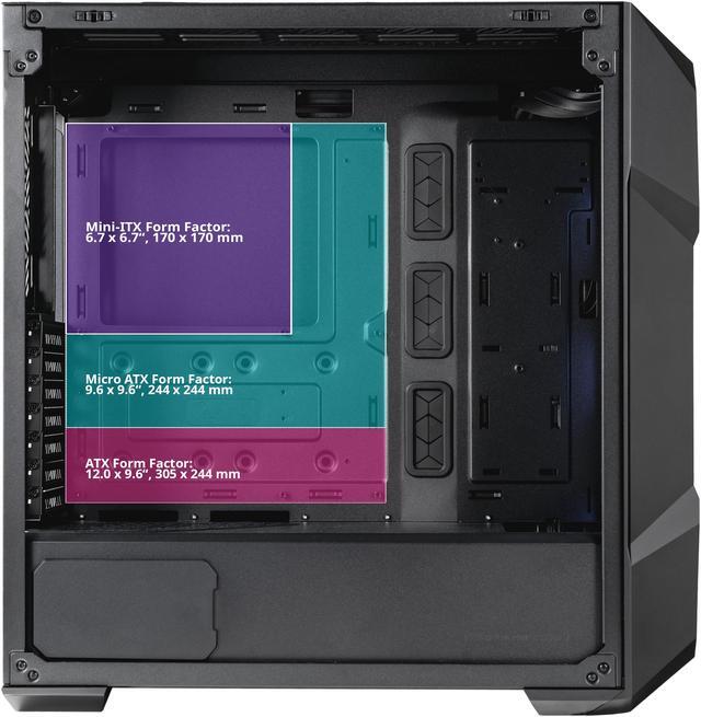 Alt view image 14 of 16 - Cooler Master TD500 Mesh V2 Black Gaming Airflow ATX Mid-Tower Case, Polygonal Mesh Panel, Crystalline Tempered Glass, 3x 120mm ARGB Fans, USB 3.2 Gen 2 Type C, 360 Radiator (TD500V2-KGNN-S00)