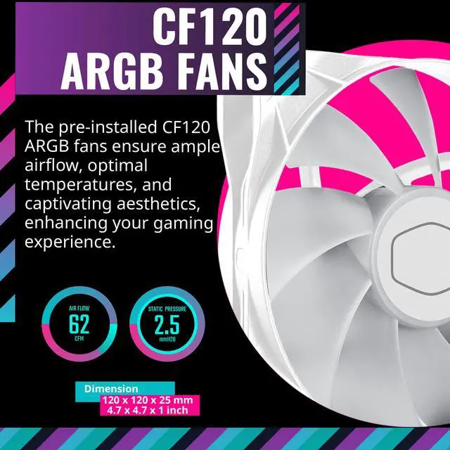 Alt view image 3 of 16 - Cooler Master TD500 Mesh V2 White Gaming Airflow ATX Mid-Tower Case, Polygonal Mesh Panel, Crystalline Tempered Glass, 3x 120mm ARGB Fans, USB 3.2 Gen 2 Type C, 360 Radiator (TD500V2-WGNN-S00)