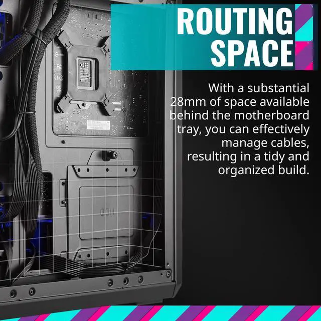 Alt view image 9 of 14 - Cooler Master Q300L V2 Micro-ATX Tower, Magnetic Patterned Dust Filter, USB 3.2 Gen 2x2 (20GB), Tempered Glass Panel, CPU Coolers Max 159mm, GPU Max 360mm, Fully Ventilated Airflow (Q300LV2-KGNN-S00)