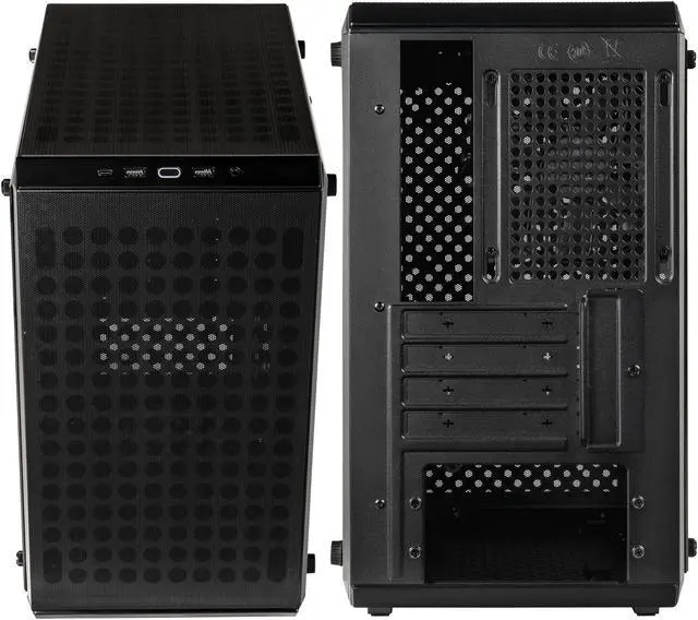 Alt view image 13 of 14 - Cooler Master Q300L V2 Micro-ATX Tower, Magnetic Patterned Dust Filter, USB 3.2 Gen 2x2 (20GB), Tempered Glass Panel, CPU Coolers Max 159mm, GPU Max 360mm, Fully Ventilated Airflow (Q300LV2-KGNN-S00)