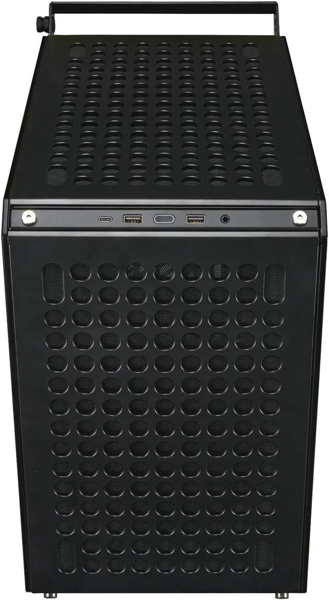 Alt view image 2 of 16 - Cooler Master QUBE 500 Flatpack Black Small High Airflow Mid-Tower ATX Customizable Gaming PC Case, Tempered Glass, Vertical GPU Mount, USB-C, Carrying Handle, Gem Mini (Q500-KGNN-S00)
