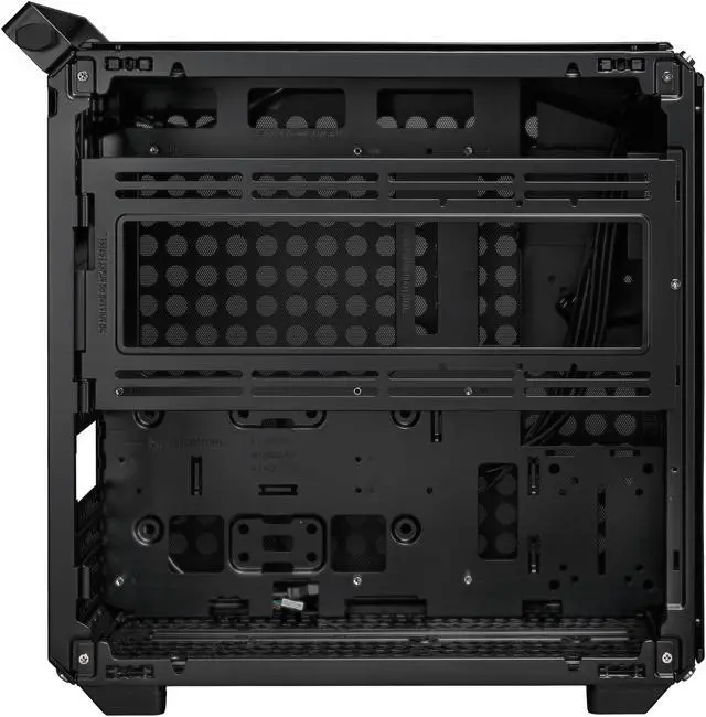 Alt view image 7 of 16 - Cooler Master QUBE 500 Flatpack Black Small High Airflow Mid-Tower ATX Customizable Gaming PC Case, Tempered Glass, Vertical GPU Mount, USB-C, Carrying Handle, Gem Mini (Q500-KGNN-S00)