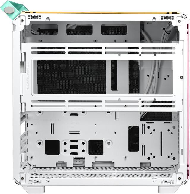 Alt view image 9 of 17 - Cooler Master QUBE 500 Flatpack Macaron Small High Airflow Mid-Tower ATX Customizable Gaming PC Case, Mint, Pink, Cream, Tempered Glass, Vertical GPU Mount, USB-C, Carrying Handle, Gem Mini (Q500-DGNN-S00)