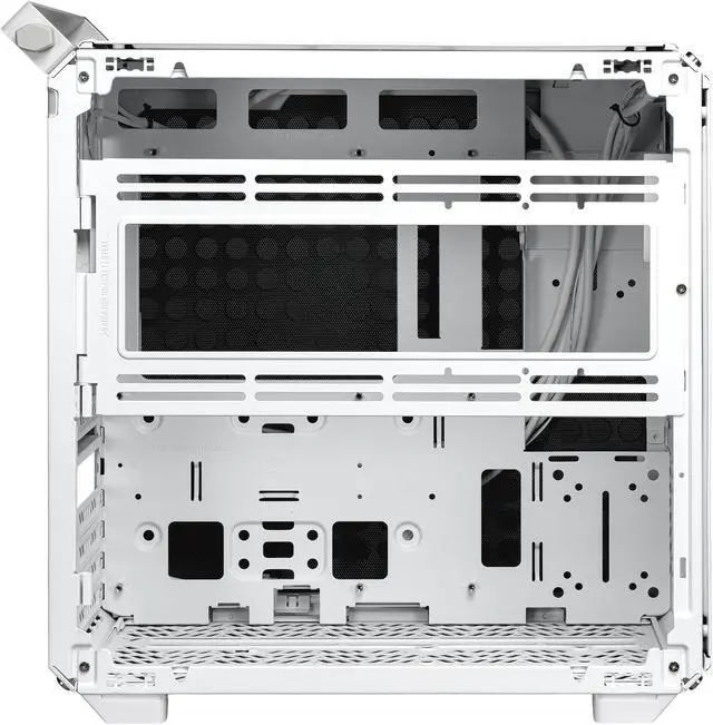 Alt view image 3 of 17 - Cooler Master QUBE 500 Flatpack White Small High Airflow Mid-Tower ATX Customizable Gaming PC Case, Tempered Glass, Vertical GPU Mount, USB-C, Carrying Handle, Gem Mini (Q500-WGNN-S00)