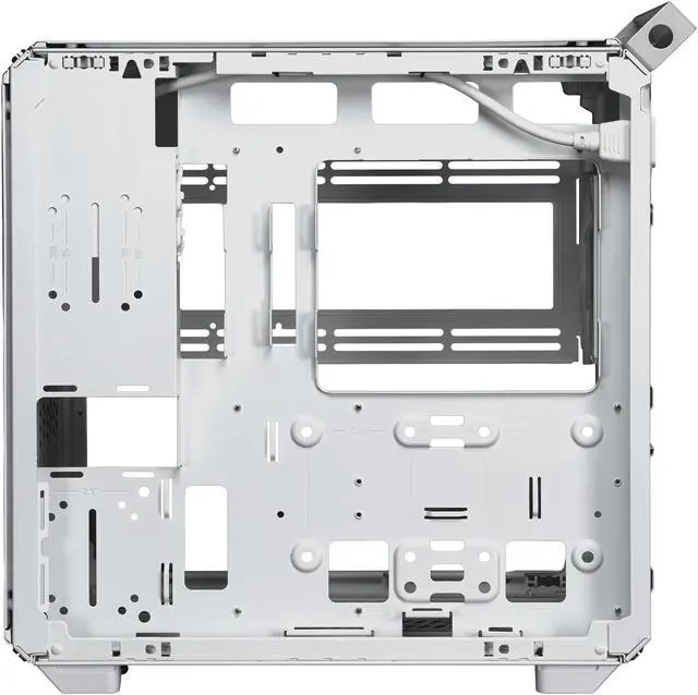 Alt view image 6 of 17 - Cooler Master QUBE 500 Flatpack White Small High Airflow Mid-Tower ATX Customizable Gaming PC Case, Tempered Glass, Vertical GPU Mount, USB-C, Carrying Handle, Gem Mini (Q500-WGNN-S00)