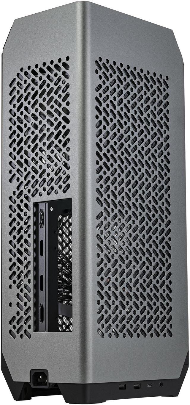 Cooler Master NCORE 100 MAX ITX SFF Tower Case, Custom 120mm AIO, 850W SFX  Gold ATX3.0 PSU, 4 Slot GPU, Vertical Mount GPU, PCIe 4.0 Riser, Anodized  Aluminum, USB Type C, NR100-MNNN85-SL0 