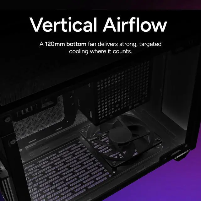 Alt view image 14 of 15 - Cooler Master NR200P V2 Mini-ITX PC Case Ready, SFX Fit PSU Ready to Install, 280mm AIO Support, 357mm Vertical GPU Mount, Designed Ready Nvidia RTX 5090 | AMD RX 9070 XT, Tempered Glass, DIY