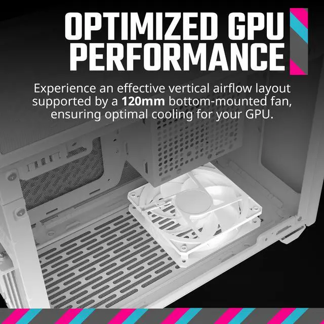 Alt view image 7 of 7 - Cooler Master NR200P V2 White Mini-ITX 18L PC Case, Top-Mount 240mm|280mm Liquid Cooler, 356mm Vertical Mounting 3.5-Slot GPU, Tempered |Vented Panel, USB 3.2 Gen 2x2 Type C (NR200PV2-WCNN-S00)