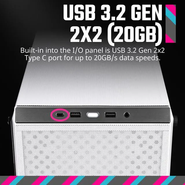 Alt view image 4 of 15 - Cooler Master Q300L V2 White Micro-ATX Tower, Magnetic Patterned Dust Filter, USB 3.2 Gen 2x2 (20GB), Tempered Glass, CPU Coolers Max 159mm, GPU Max 360mm, Fully Ventilated Airflow (Q300LV2-WGNN-S00)