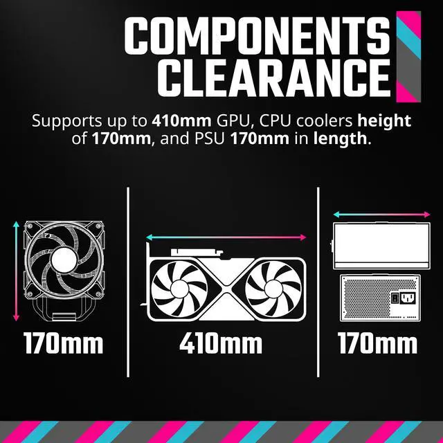 Alt view image 4 of 16 - Cooler Master MasterBox 600 ATX White Mid-Tower Case, Back-Connected Motherboard Asus|MSI|Gigabyte, 410mm GPU Max,*420mm AIO Max, Type C, Tempered Glass, Triple 140mm SickleFlow PWM, FineMesh Airflow