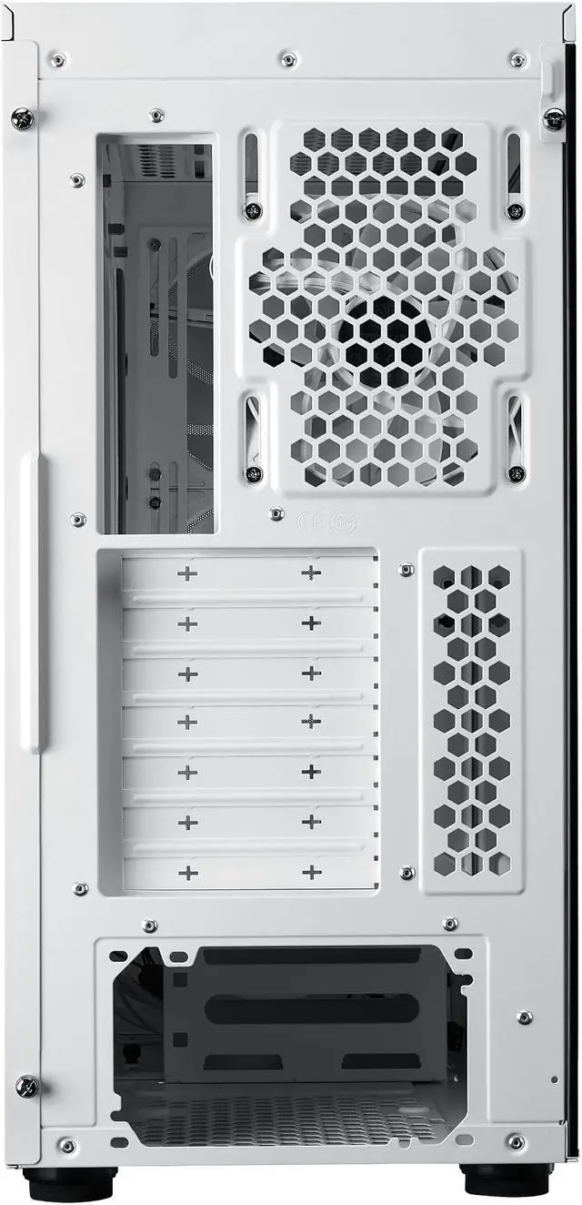Alt view image 14 of 16 - Cooler Master MasterBox 600 ATX White Mid-Tower Case, Back-Connected Motherboard Asus|MSI|Gigabyte, 410mm GPU Max,*420mm AIO Max, Type C, Tempered Glass, Triple 140mm SickleFlow PWM, FineMesh Airflow