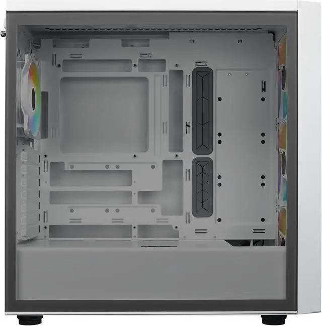 Alt view image 15 of 16 - Cooler Master MasterBox 600 ATX White Mid-Tower Case, Back-Connected Motherboard Asus|MSI|Gigabyte, 410mm GPU Max,*420mm AIO Max, Type C, Tempered Glass, Triple 140mm SickleFlow PWM, FineMesh Airflow